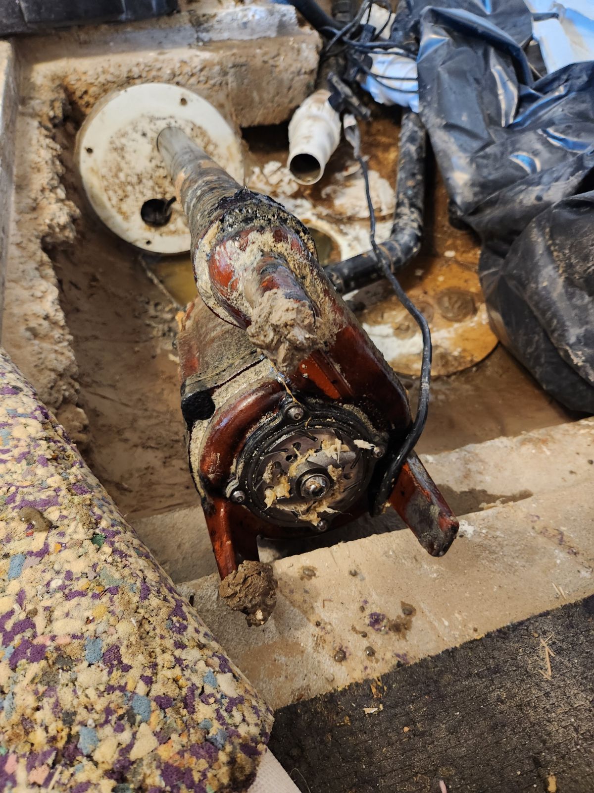 Pressure reducing valve damaged by rocks and debris